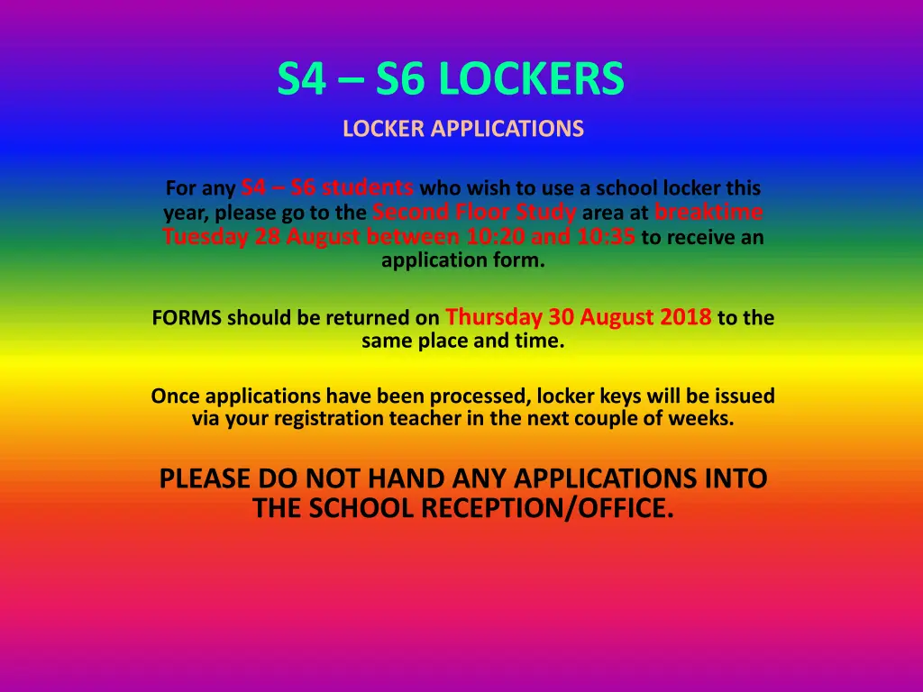 s4 s6 lockers locker applications