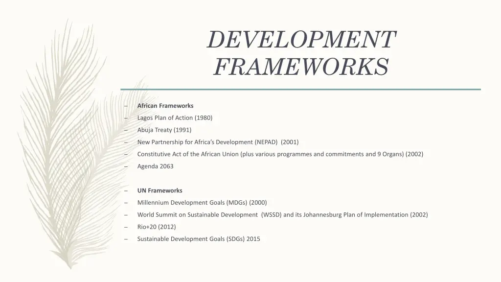 development frameworks