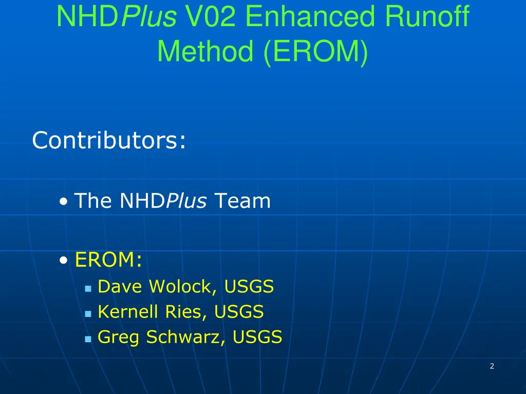 nhd plus v02 enhanced runoff method erom