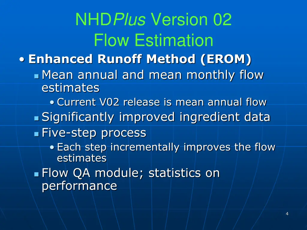 nhd plus version 02 flow estimation enhanced