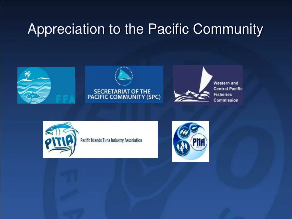 appreciation to the pacific community