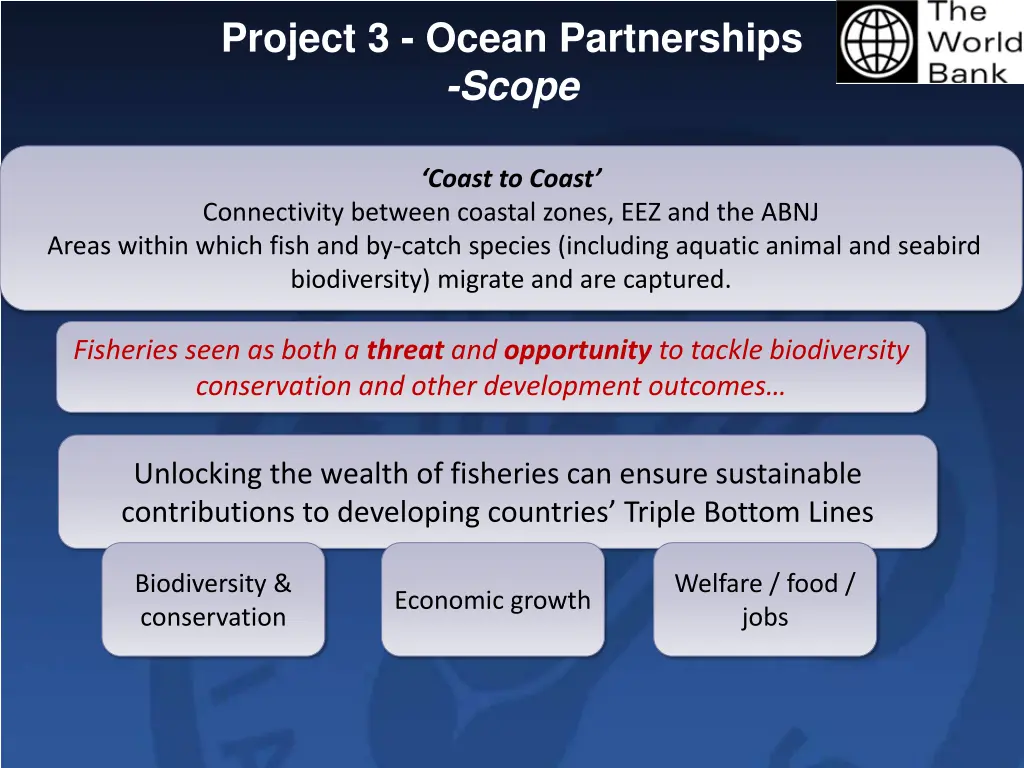 project 3 ocean partnerships scope