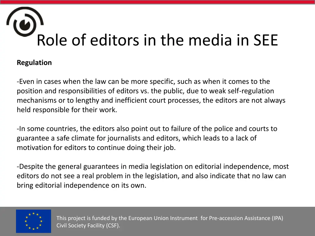 role of editors in the media in see 2