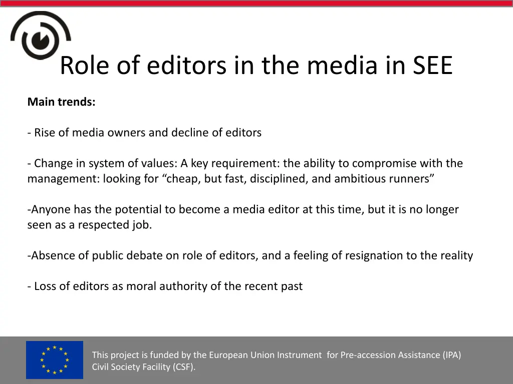 role of editors in the media in see 7