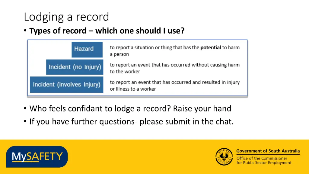 lodging a record types of record which one should