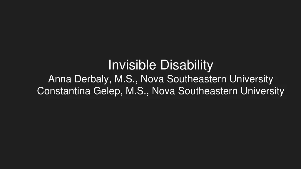 invisible disability