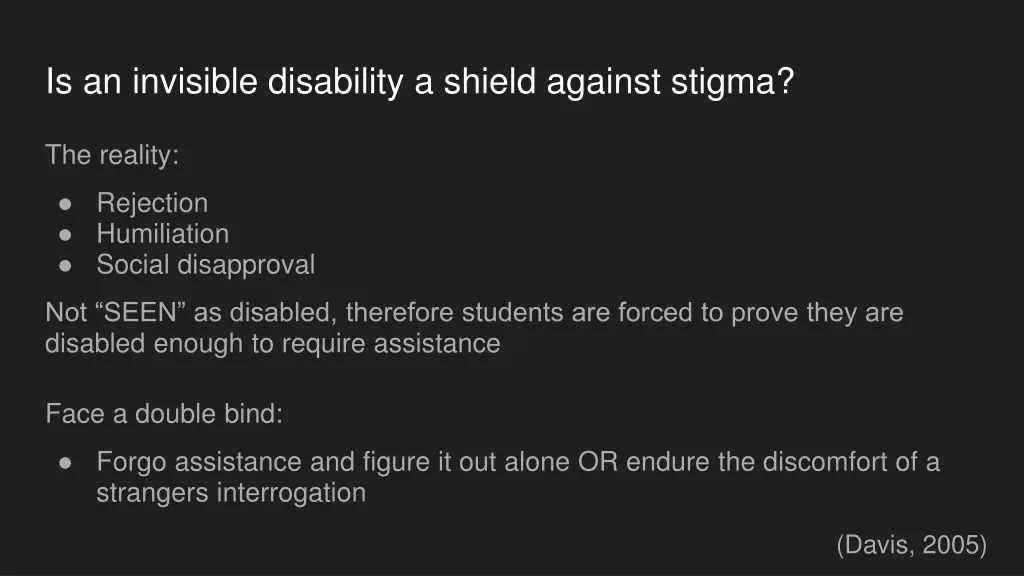 is an invisible disability a shield against stigma