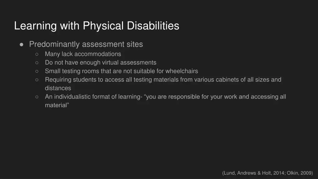 learning with physical disabilities