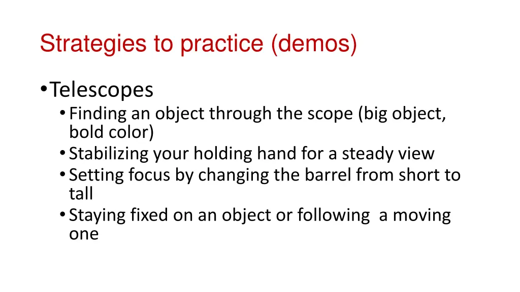 strategies to practice demos 1