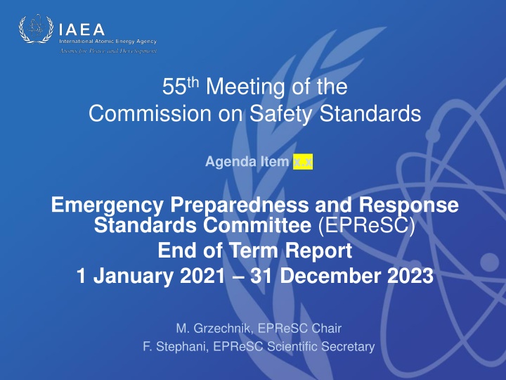 55 th meeting of the commission on safety