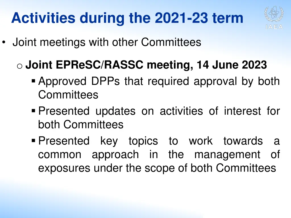 activities during the 2021 23 term 9