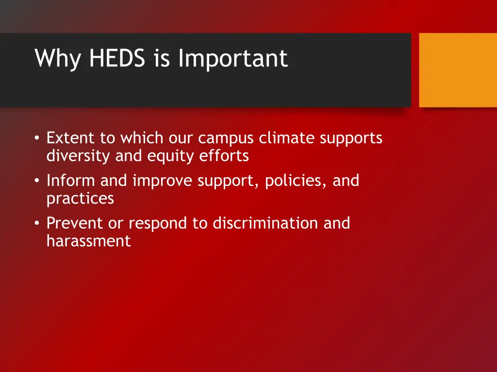 why heds is important