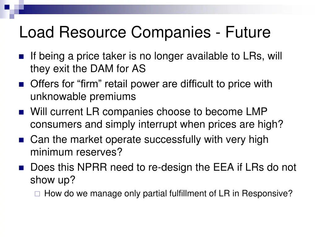 load resource companies future