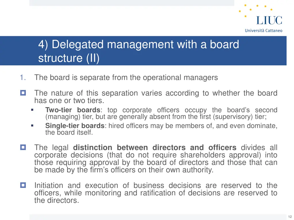 4 delegated management with a board structure ii