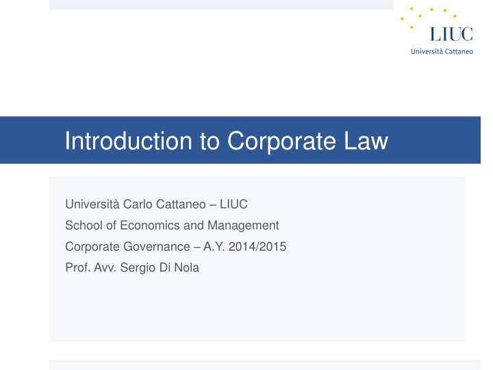 introduction to corporate law