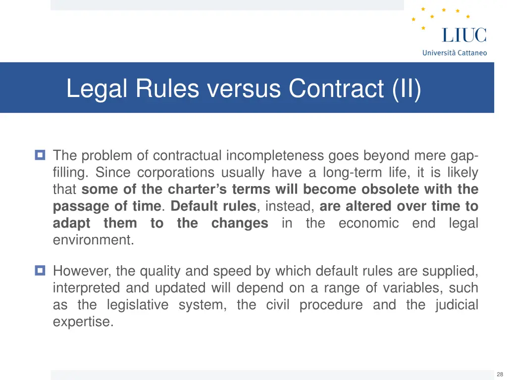 legal rules versus contract ii