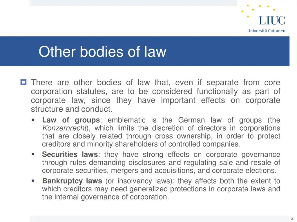 other bodies of law