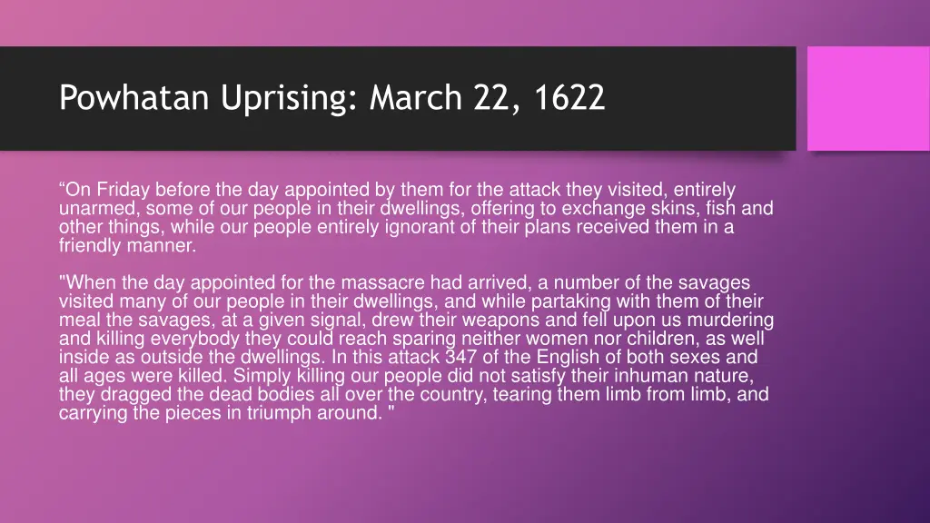 powhatan uprising march 22 1622