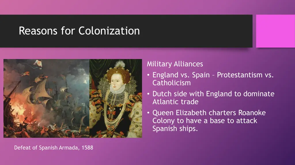 reasons for colonization