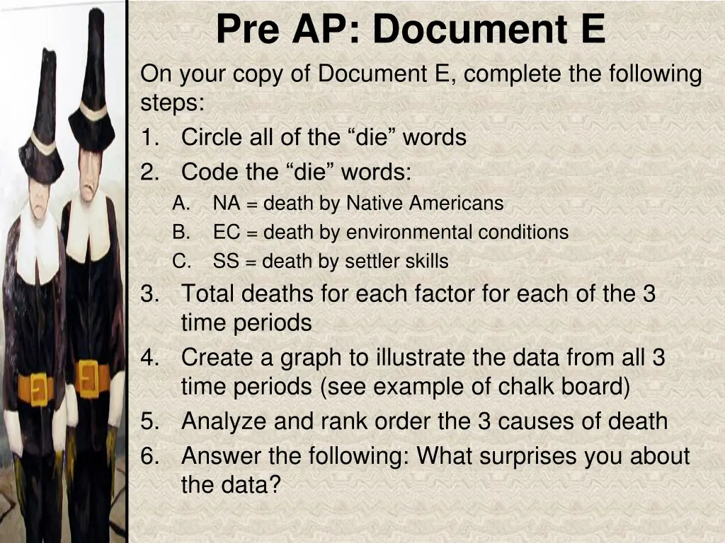 pre ap document e on your copy of document