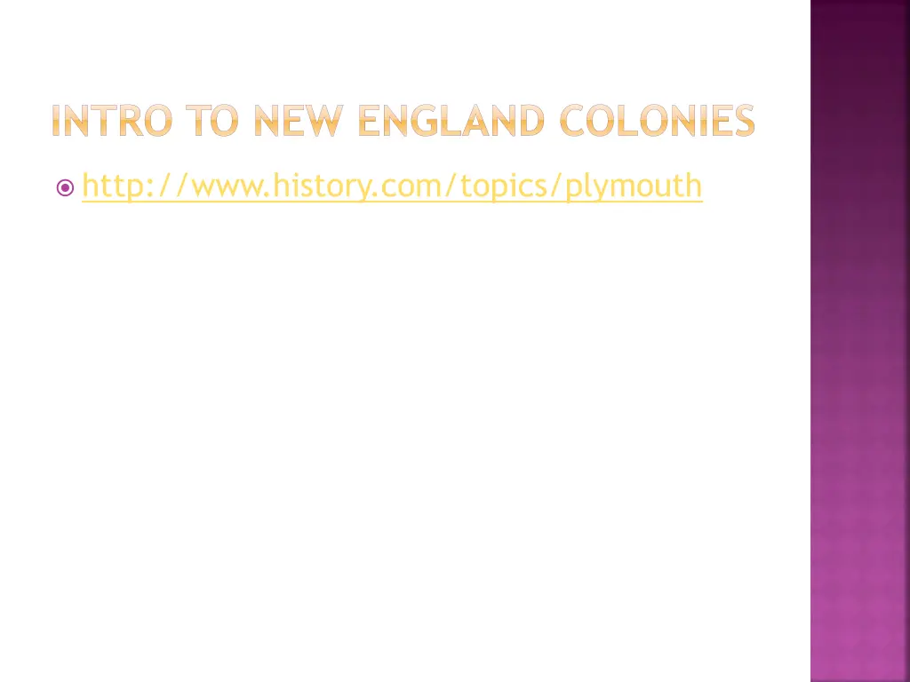 intro to new england colonies