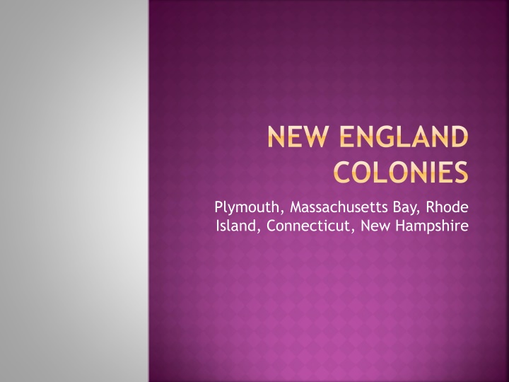 new england colonies