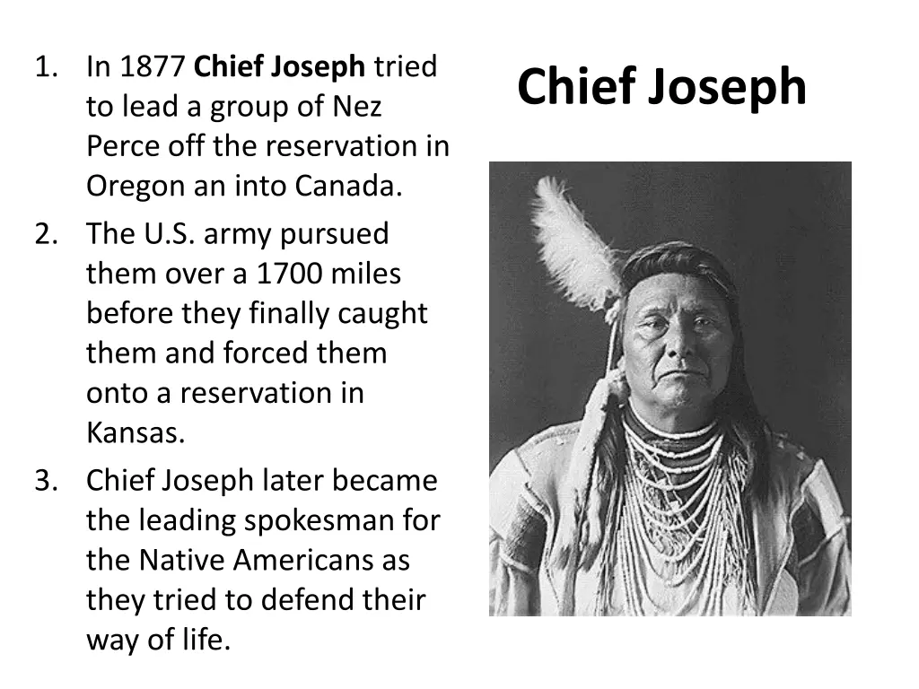 1 in 1877 chief joseph tried to lead a group