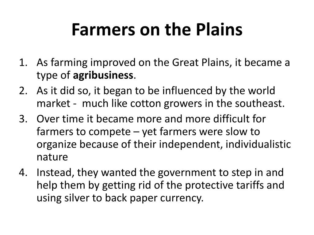 farmers on the plains