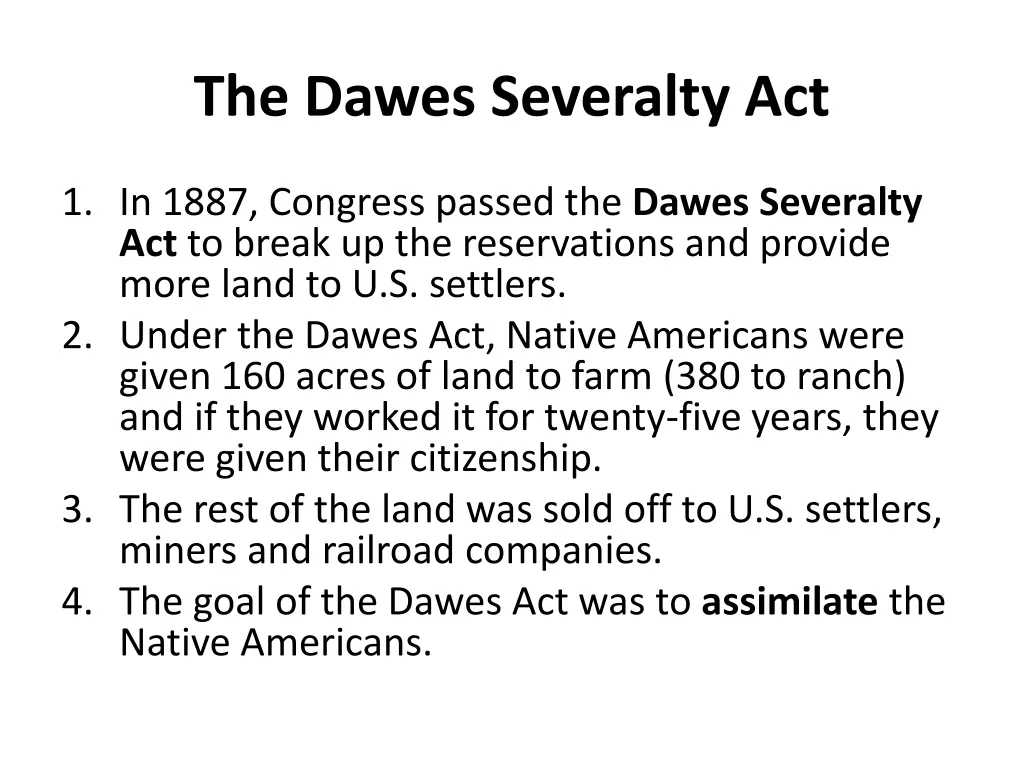 the dawes severalty act