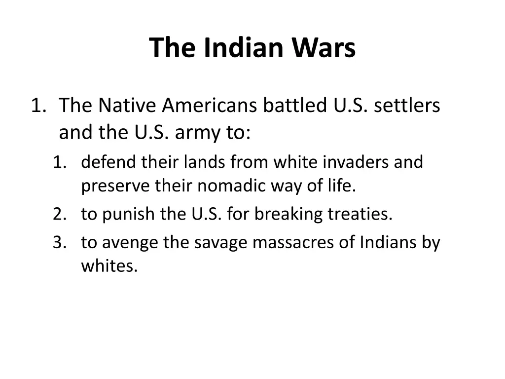 the indian wars