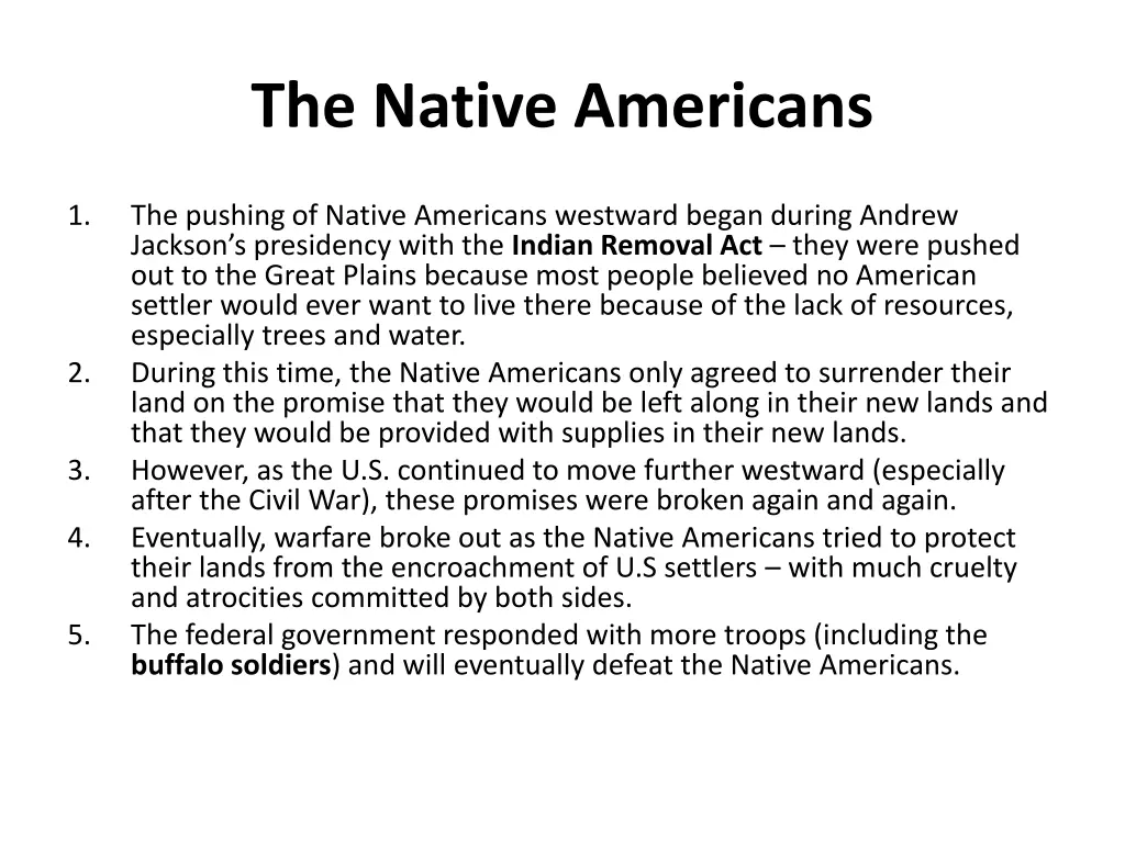 the native americans