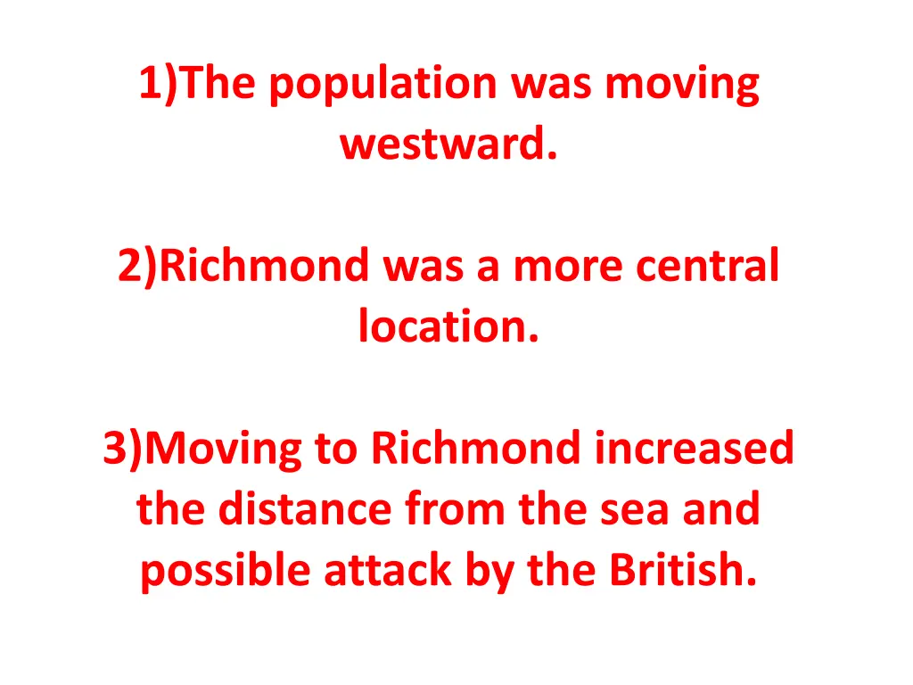 1 the population was moving westward