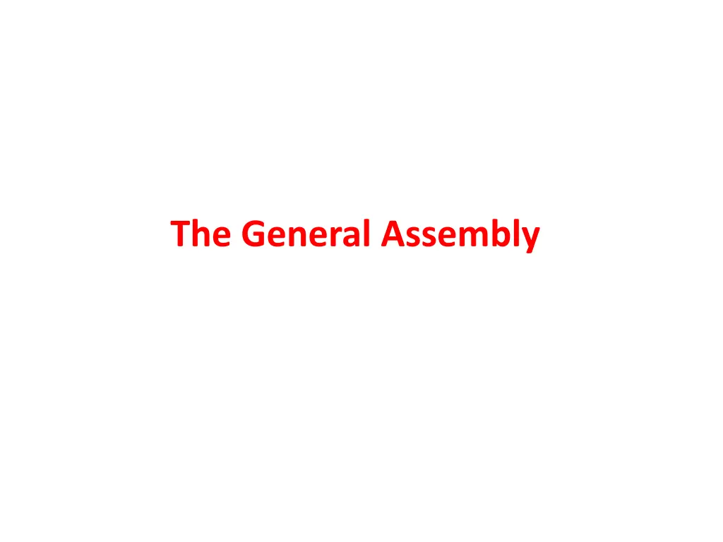 the general assembly