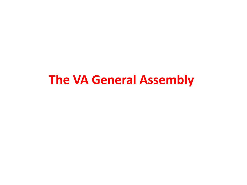 the va general assembly