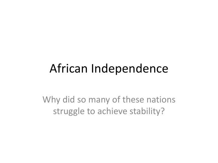 african independence