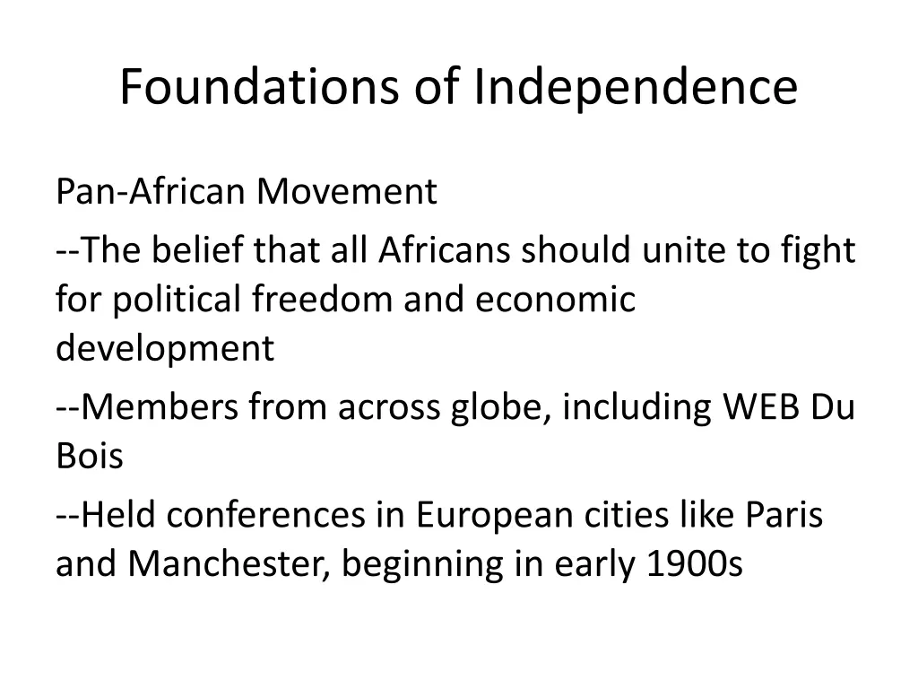 foundations of independence