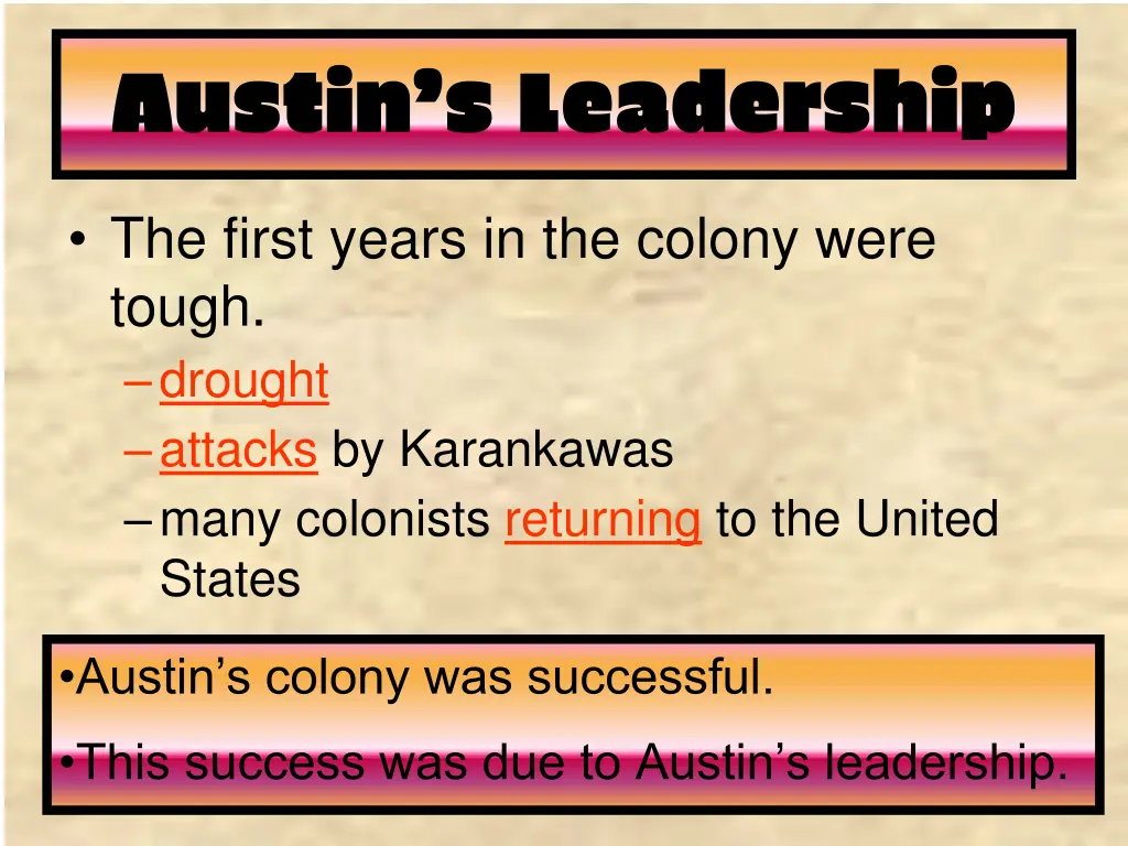 austin s leadership