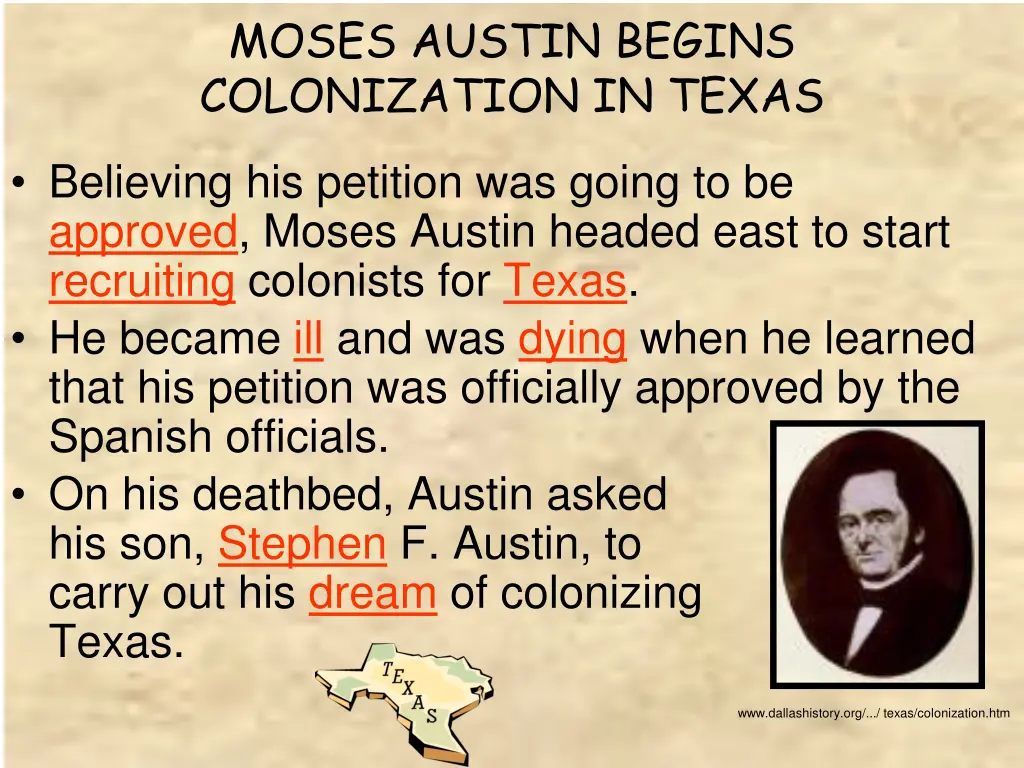 moses austin begins colonization in texas 2