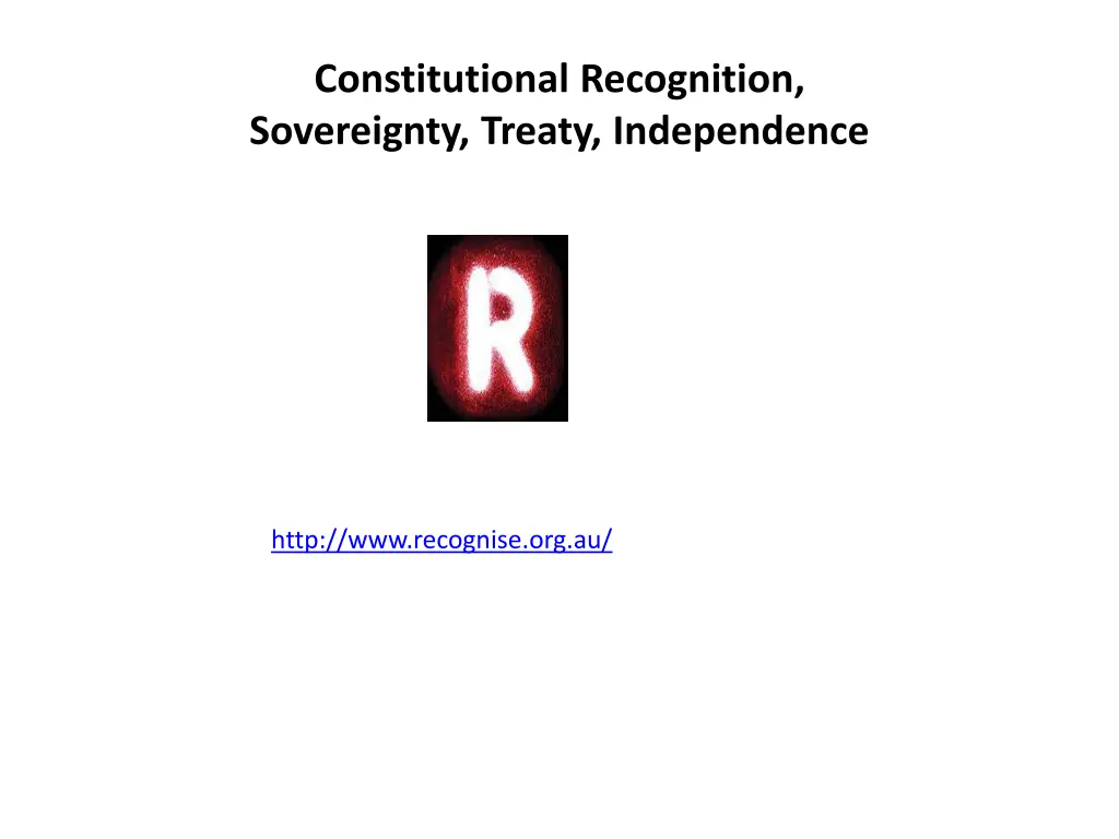 constitutional recognition sovereignty treaty