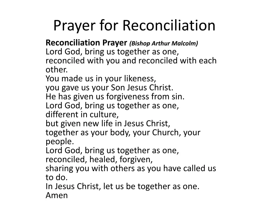 prayer for reconciliation reconciliation prayer