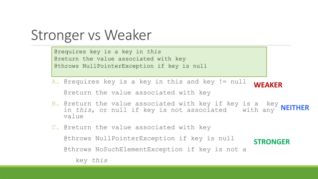 stronger vs weaker