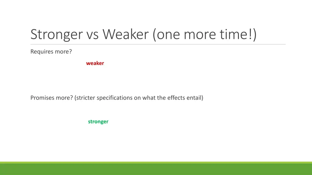 stronger vs weaker one more time