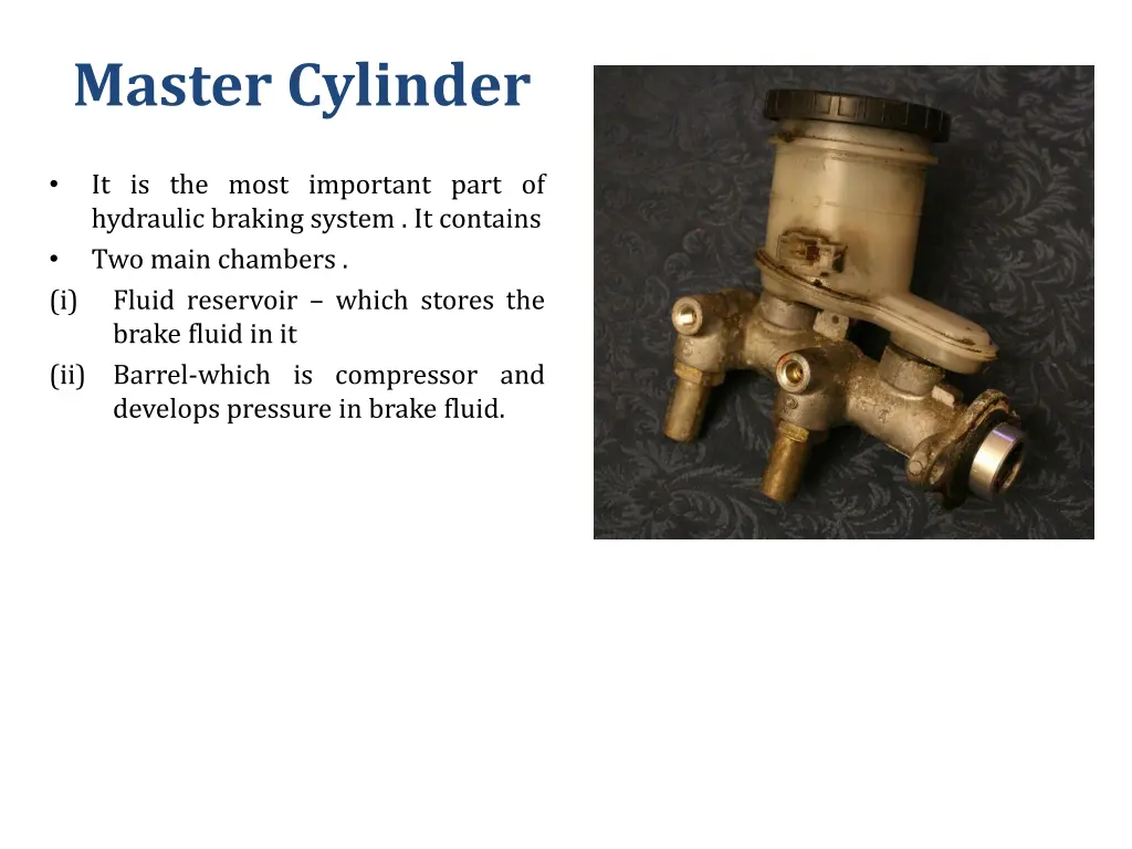 master cylinder