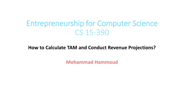 entrepreneurship for computer science