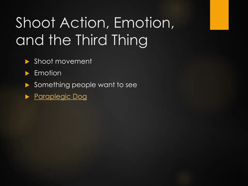 shoot action emotion and the third thing