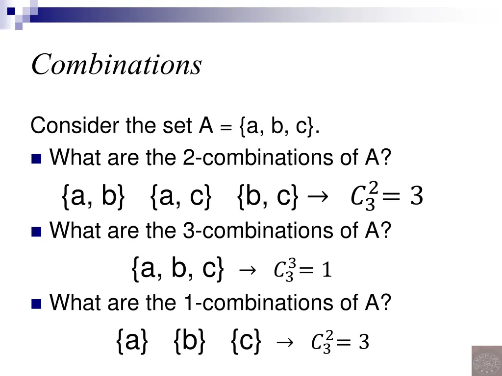 combinations 1