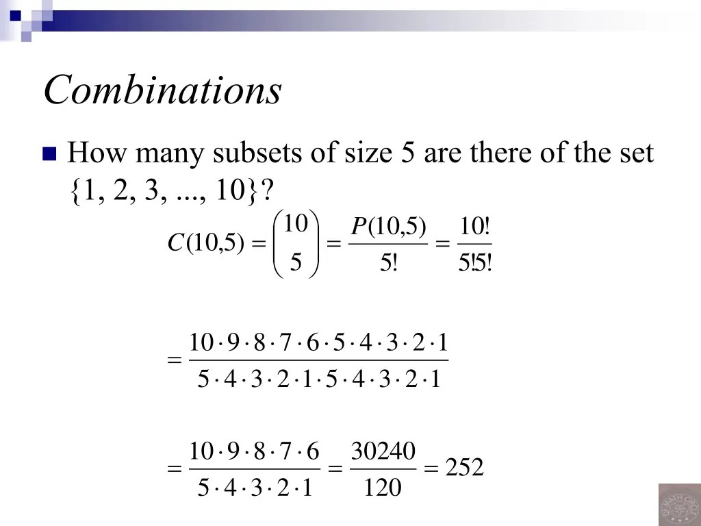 combinations