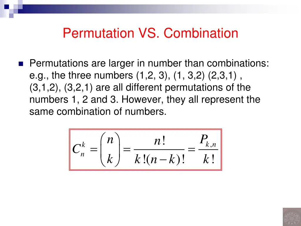 permutation vs combination