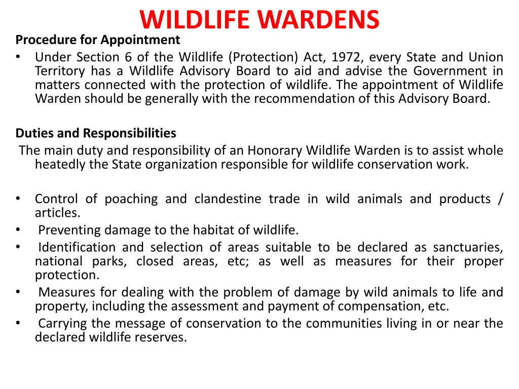 wildlife wardens