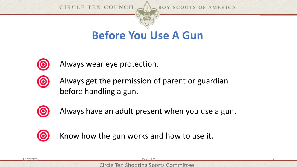 before you use a gun